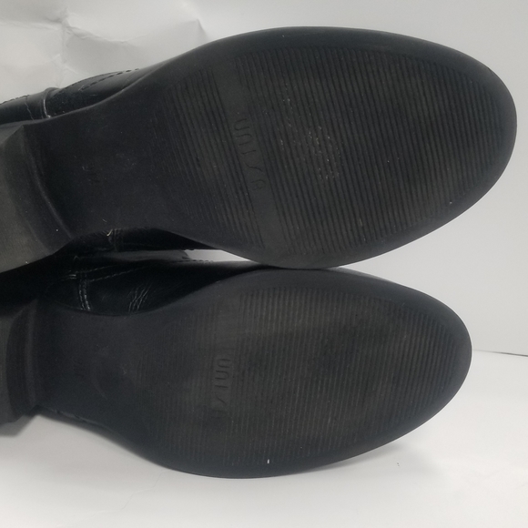 Unisa Unpalize3-T Black Faux Leather Ankle Boots Women  Sz 9 - Picture 4 of 12